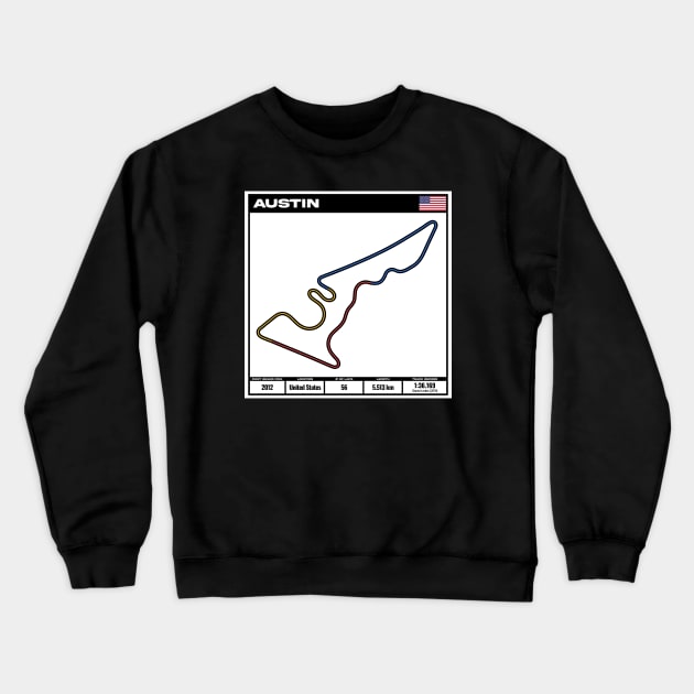 formula one circuit austin - formula one track - formula 1 track T-Shirt Crewneck Sweatshirt by digidashdigital